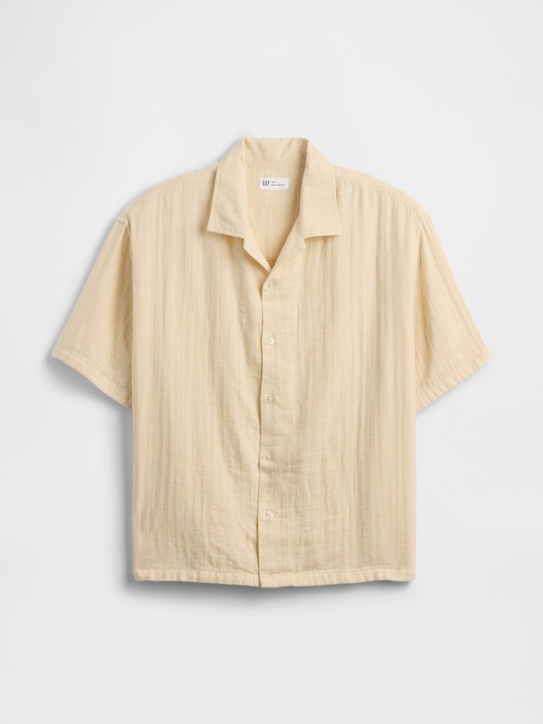 Gauze Vacay Shirt in Boxy Fit