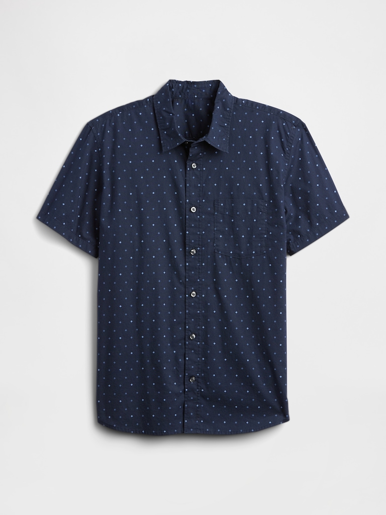 Stretch Poplin Shirt in Standard Fit