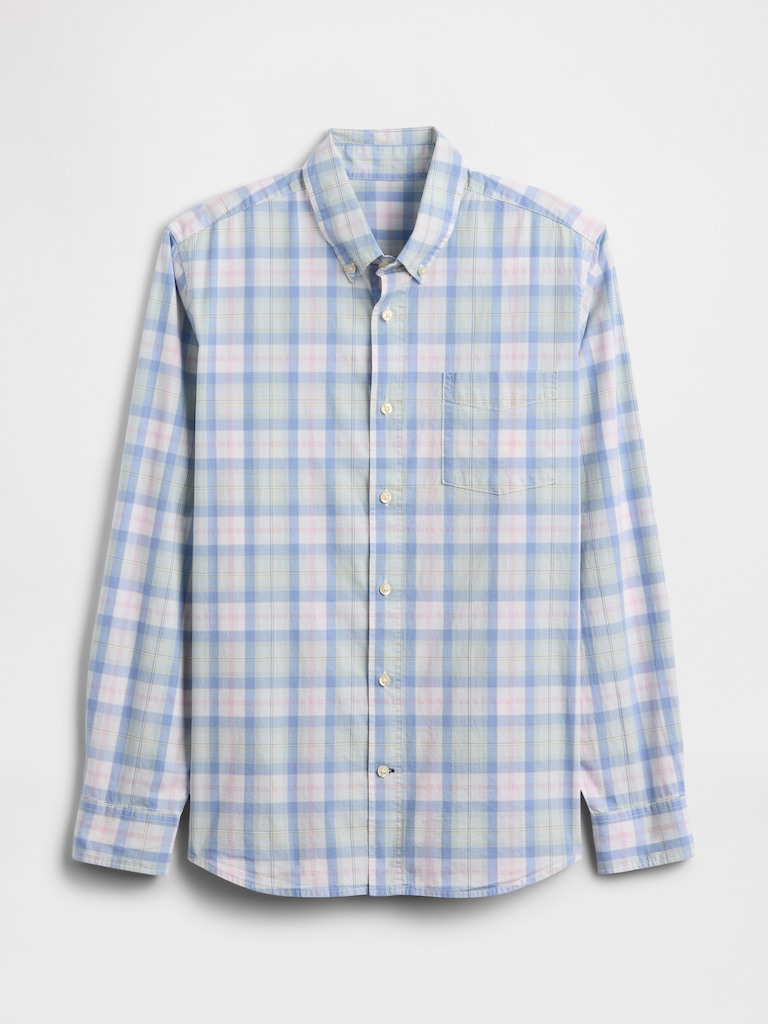 Stretch Poplin Shirt in Standard Fit