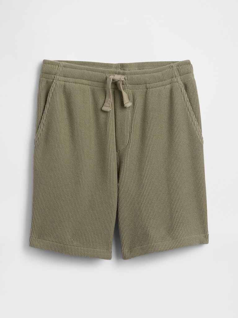 Kids Relaxed Pull-On Ribbed Shorts