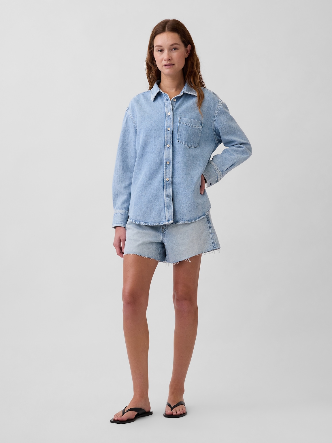 UltraSoft Denim Oversized Shirt