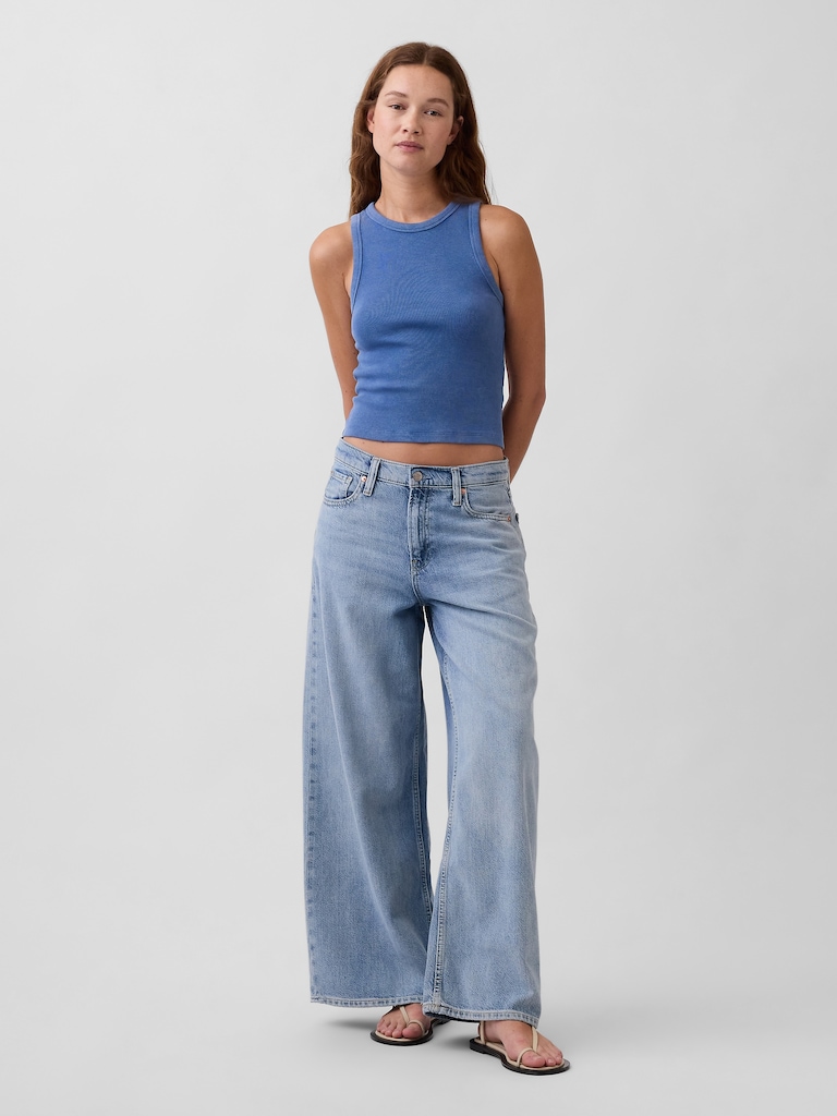 Heavyweight Rib Halter Tank Top