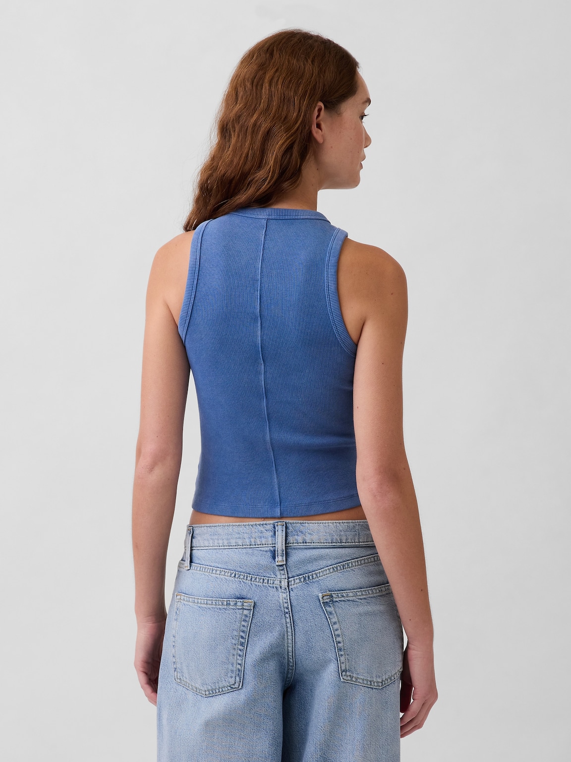 Heavyweight Rib Halter Tank Top