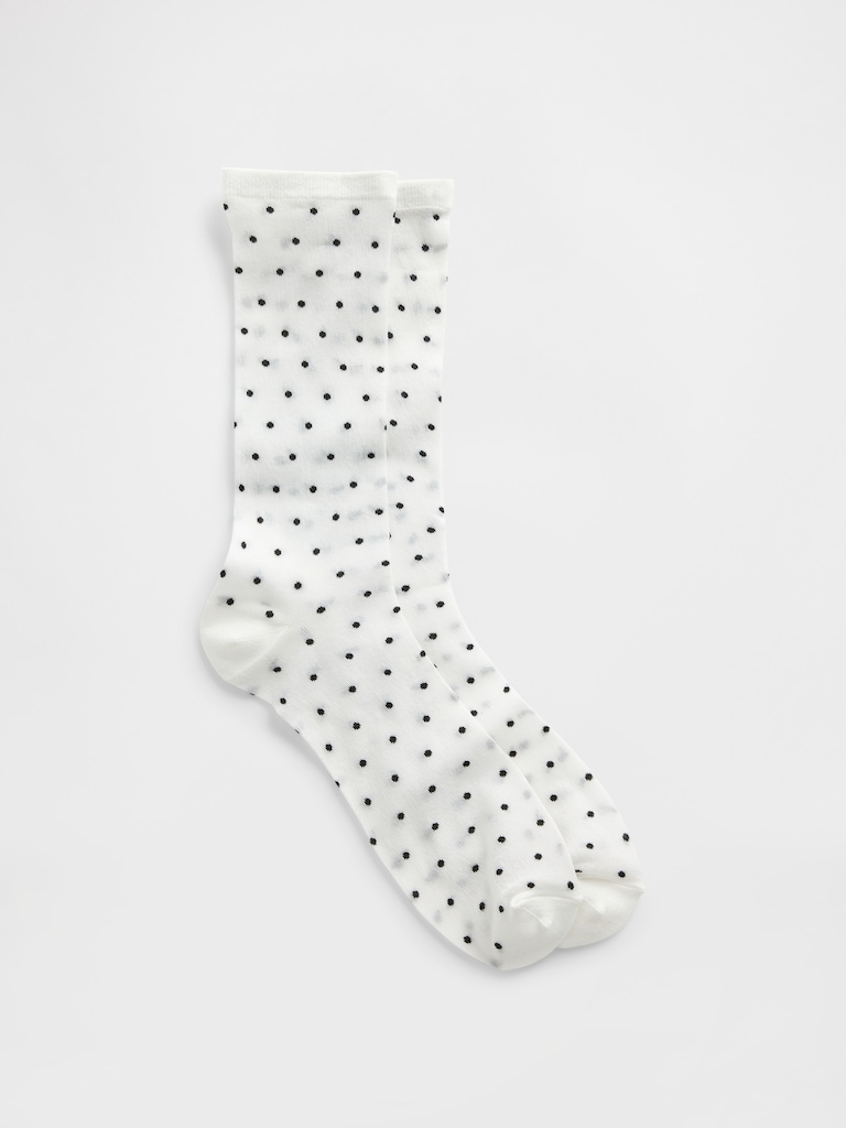 Sheer Crew Socks