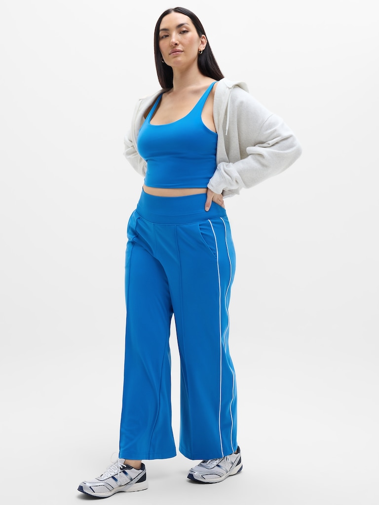 Venice High Rise Track Stripe Wide Leg Pant