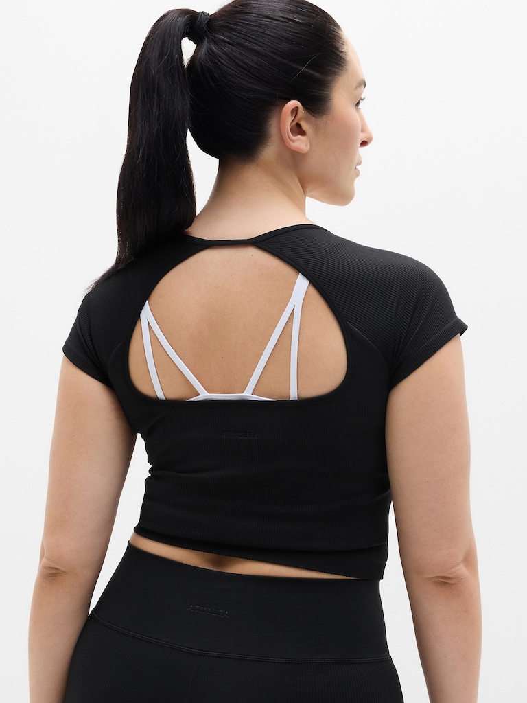 Recharge Seamless Open Back Tee