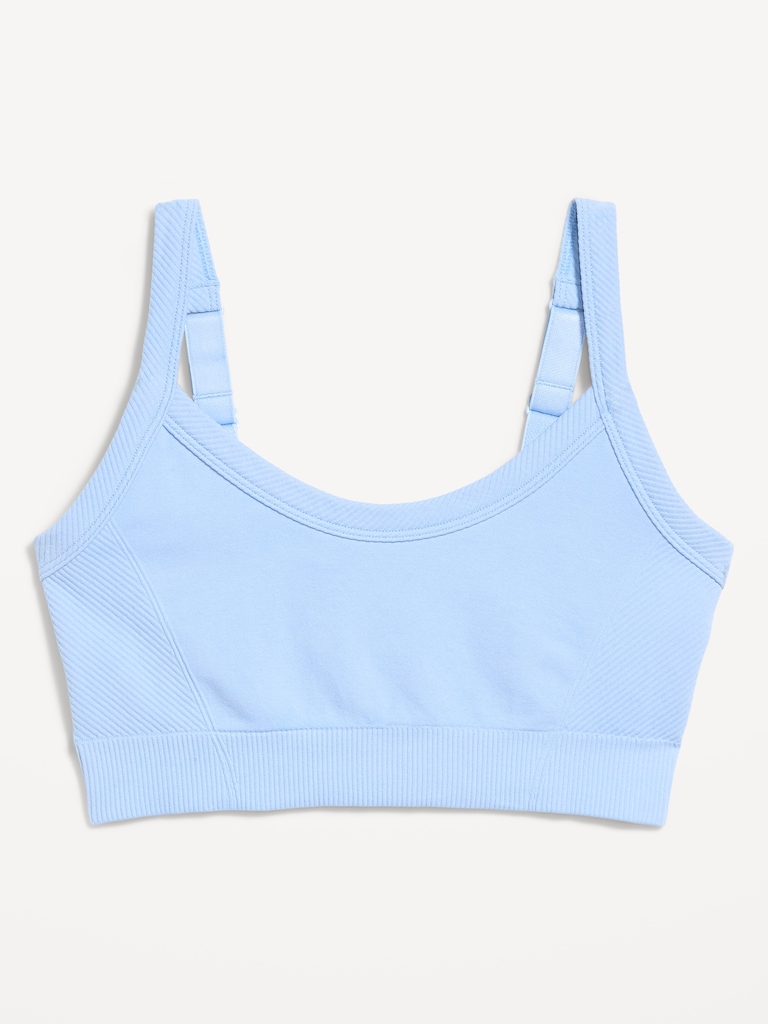 Light Support Fluid Seamless Ribbed Sports Bra