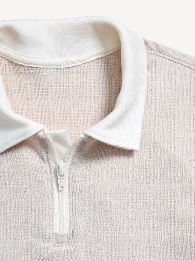 Short-Sleeve Quarter-Zip Polo Shirt for Boys