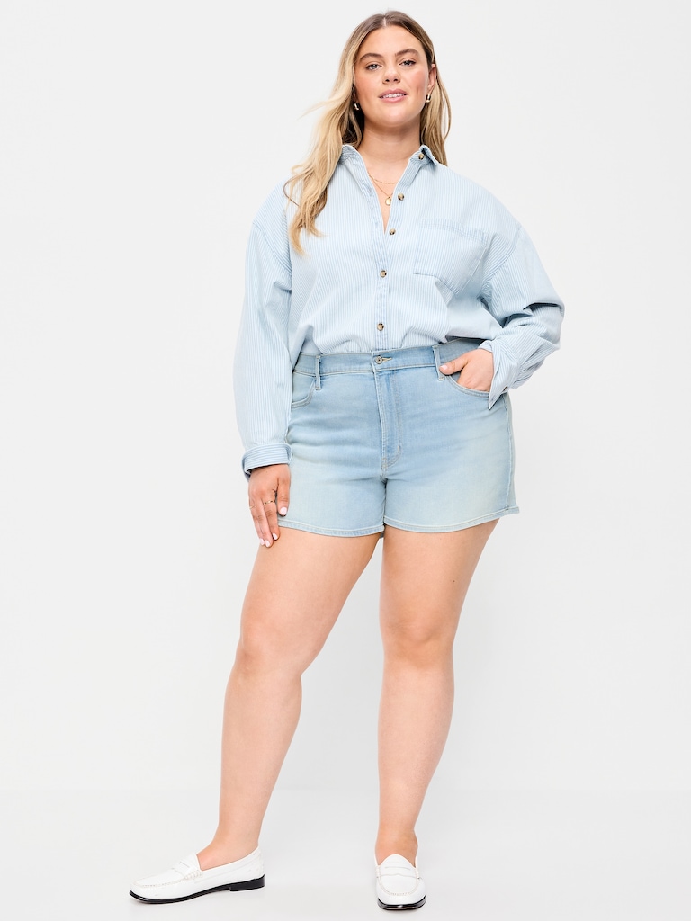 High-Waisted Wow Jean Shorts -- 4-inch inseam