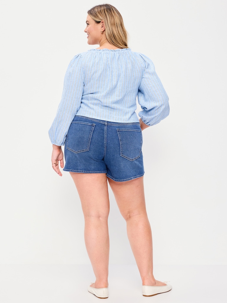 High-Waisted Wow Jean Shorts -- 4-inch inseam