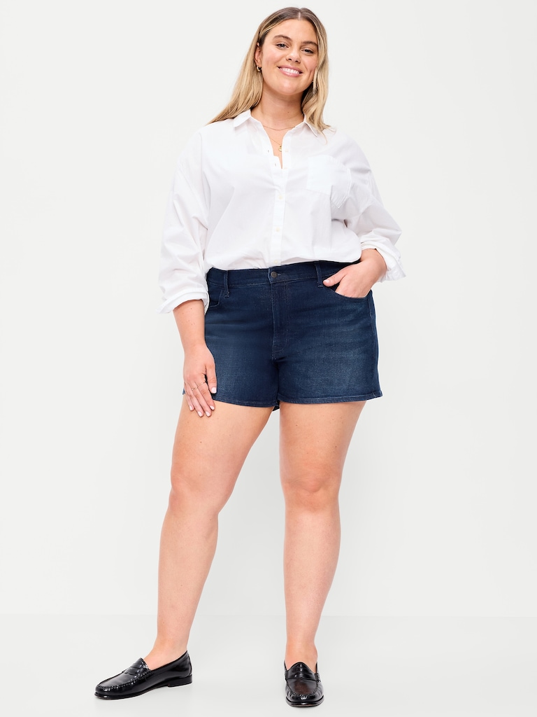 High-Waisted Wow Jean Shorts -- 4-inch inseam