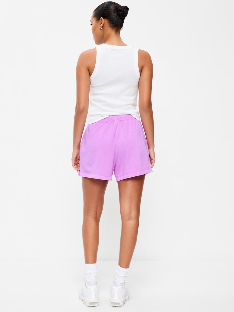 High-Waisted Loose Logo Shorts -- 3-inch inseam