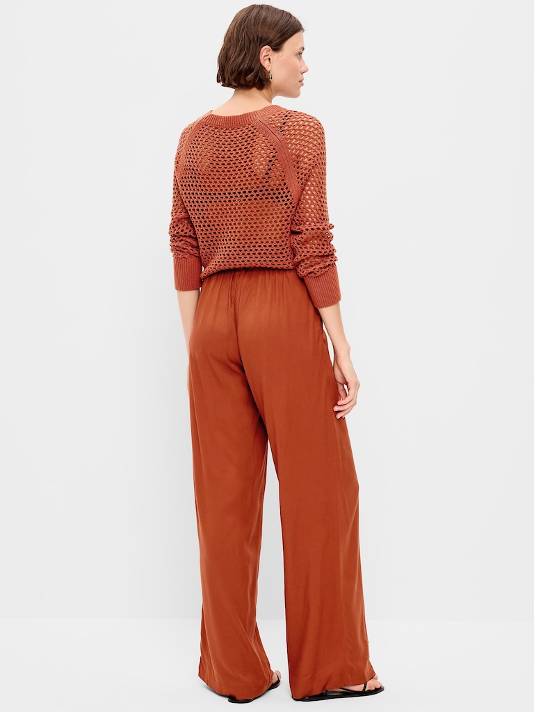 High-Waisted Playa Wide-Leg Pants