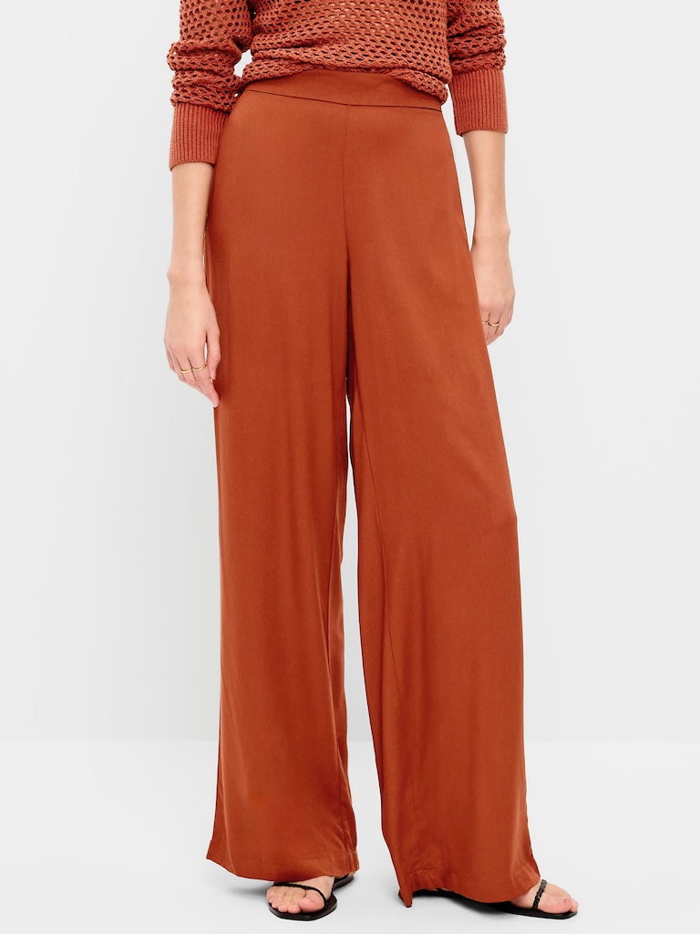 High-Waisted Playa Wide-Leg Pants