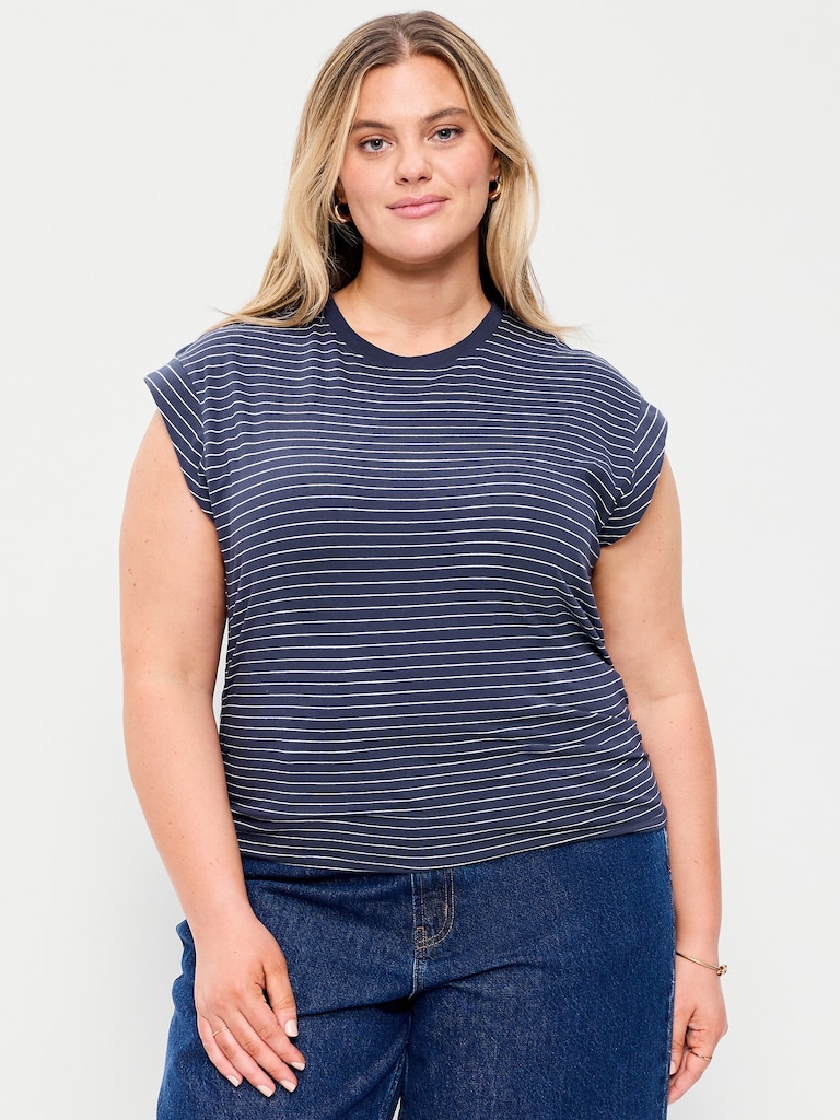 Cap-Sleeve Side-Cinch Top