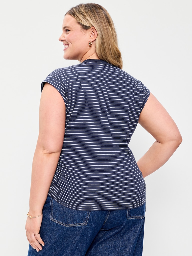 Cap-Sleeve Side-Cinch Top