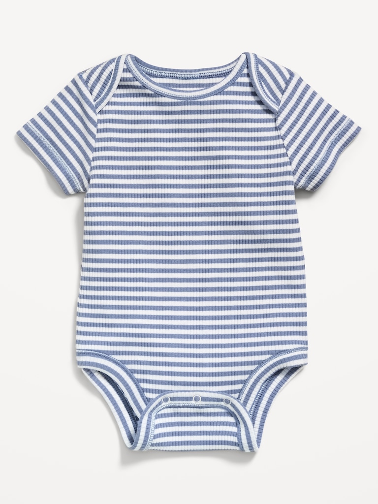 Short-Sleeve Ribbed Bodysuit for Baby