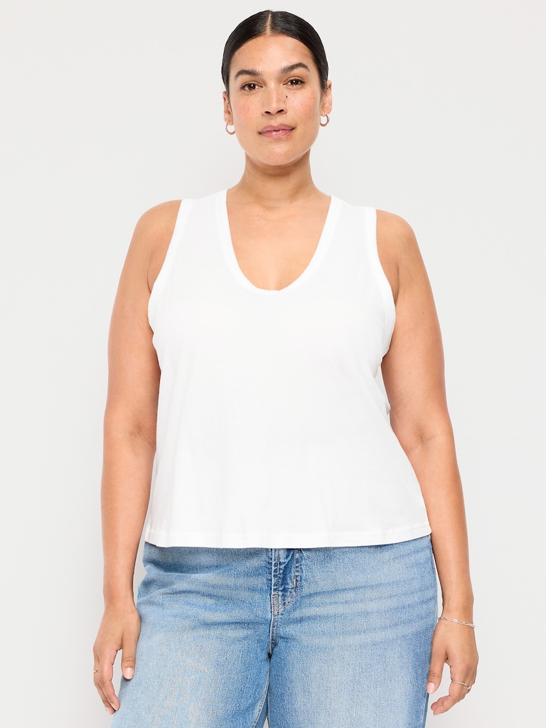 Relaxed Scoop-Neck Tank Top