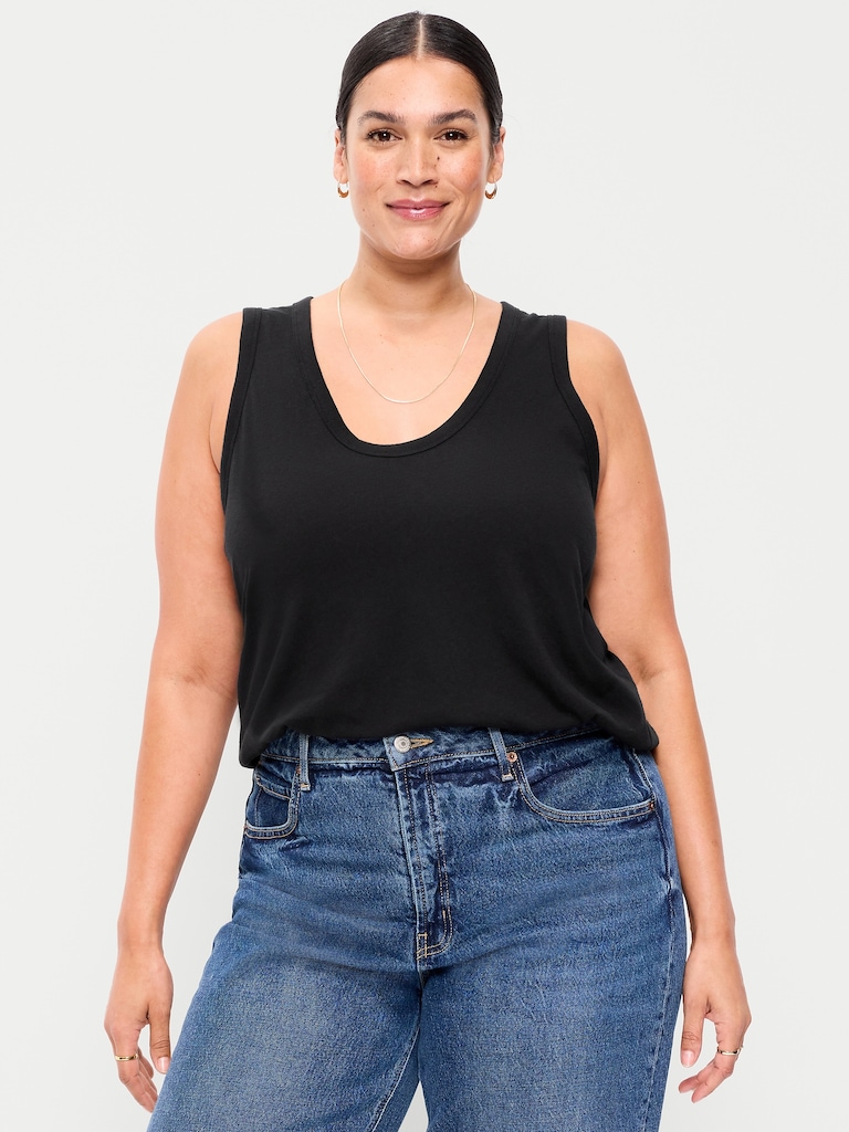 Relaxed Scoop-Neck Tank Top