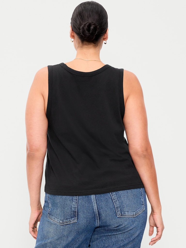Relaxed Scoop-Neck Tank Top