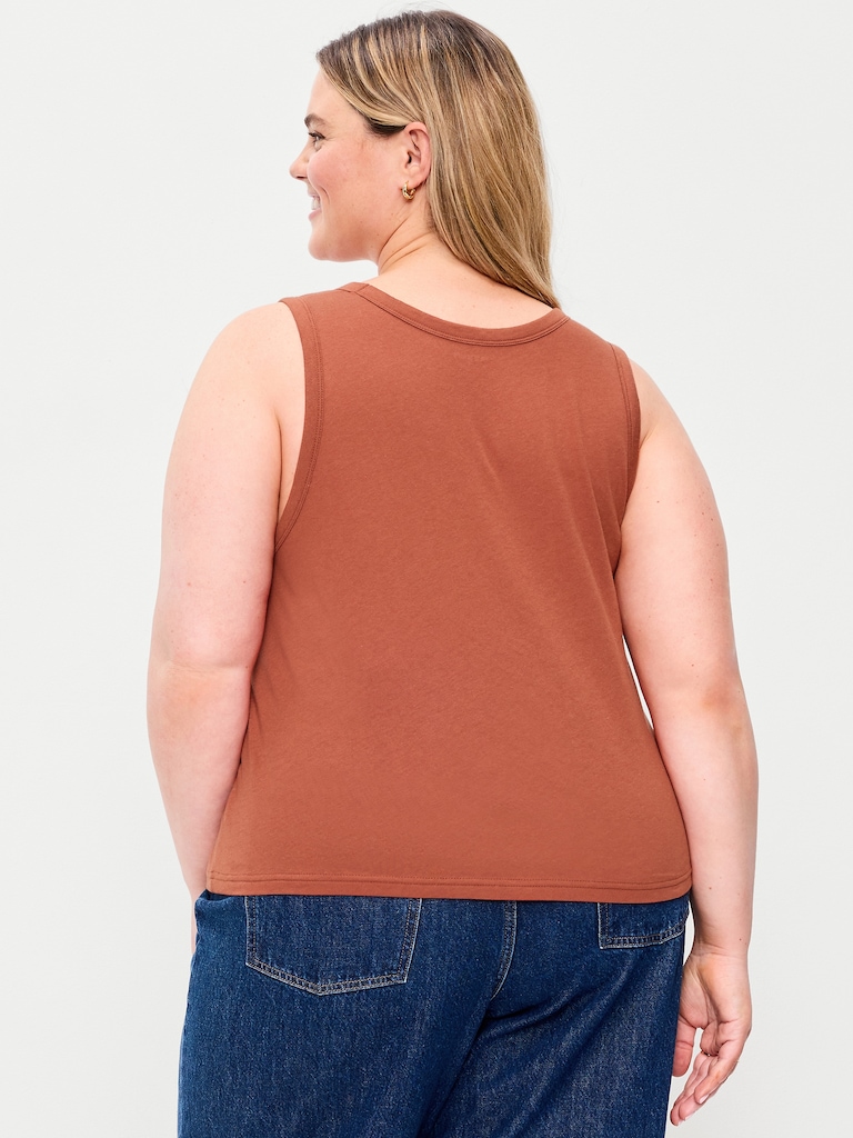 Relaxed Scoop-Neck Tank Top