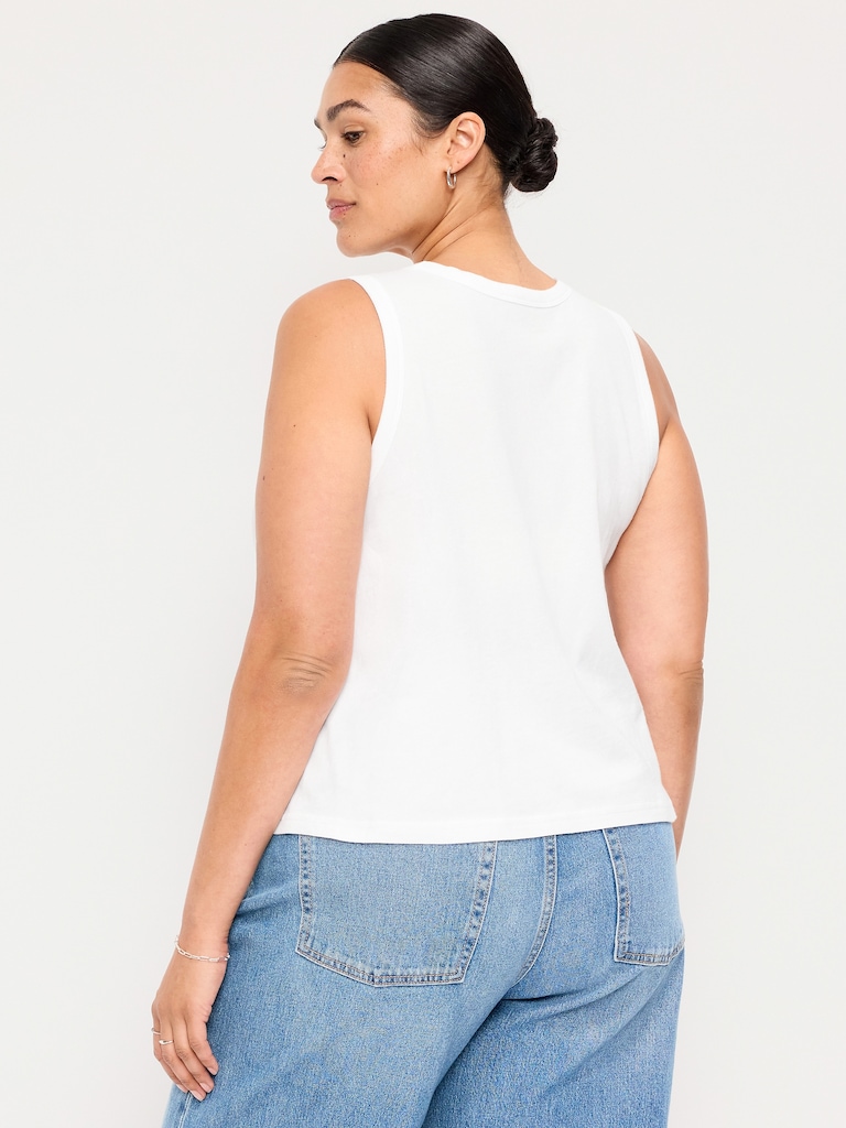 Relaxed Scoop-Neck Tank Top