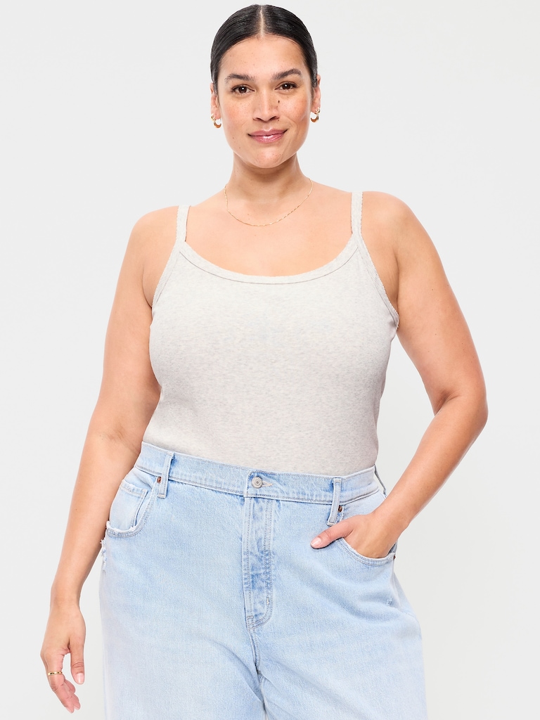Rib-Knit Cami Tank Top