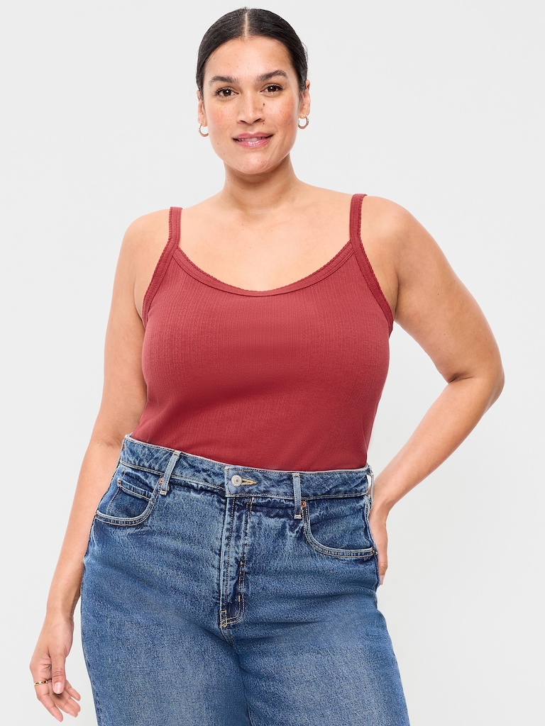 Pointelle Cami Tank Top