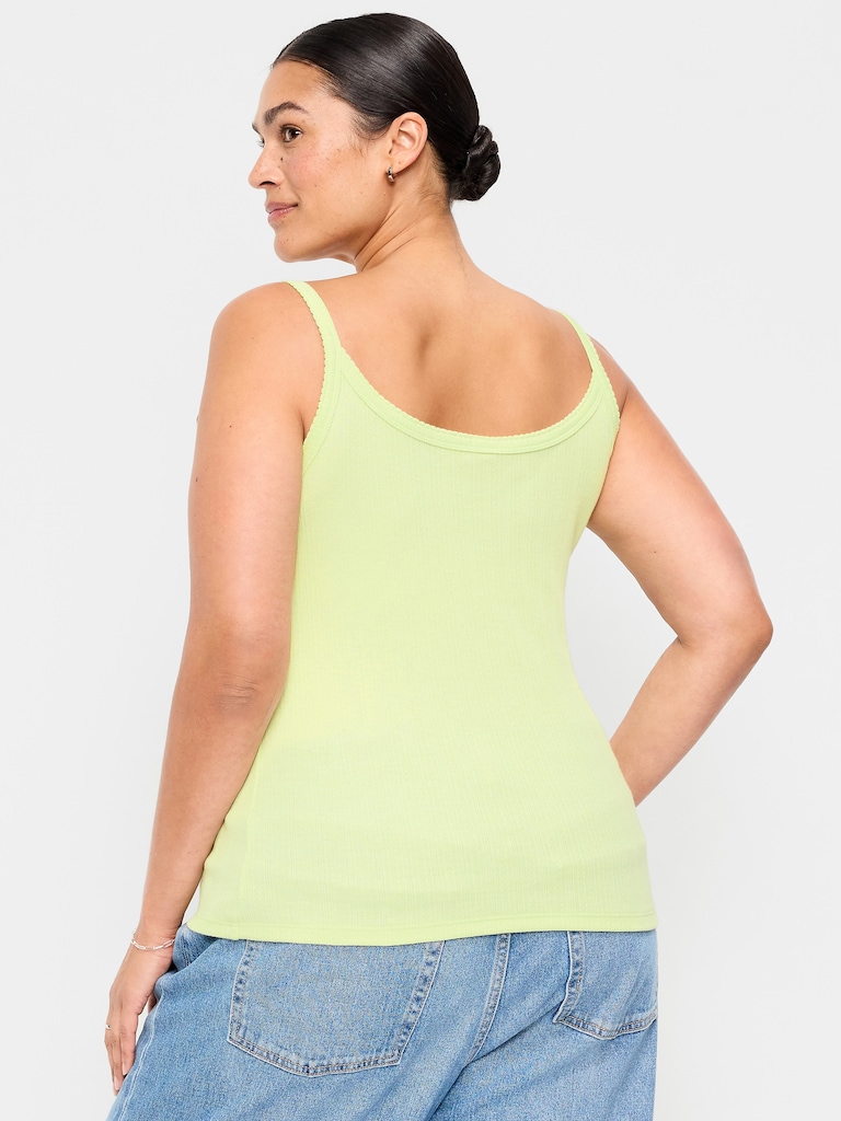 Pointelle Cami Tank Top