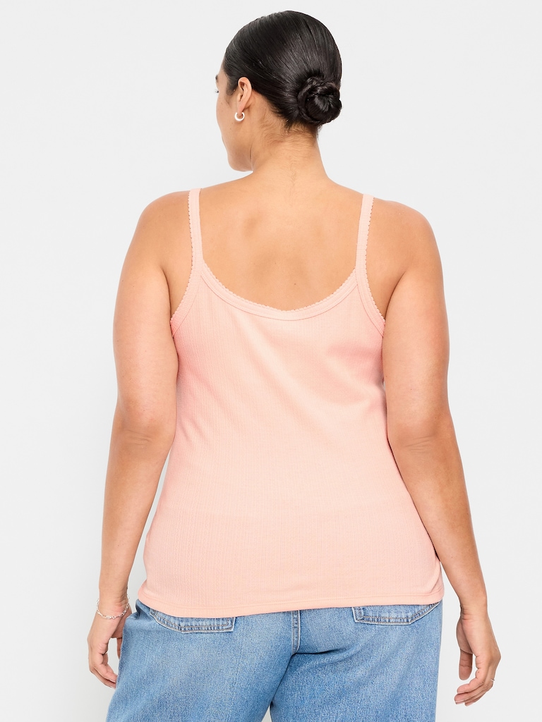 Pointelle Cami Tank Top