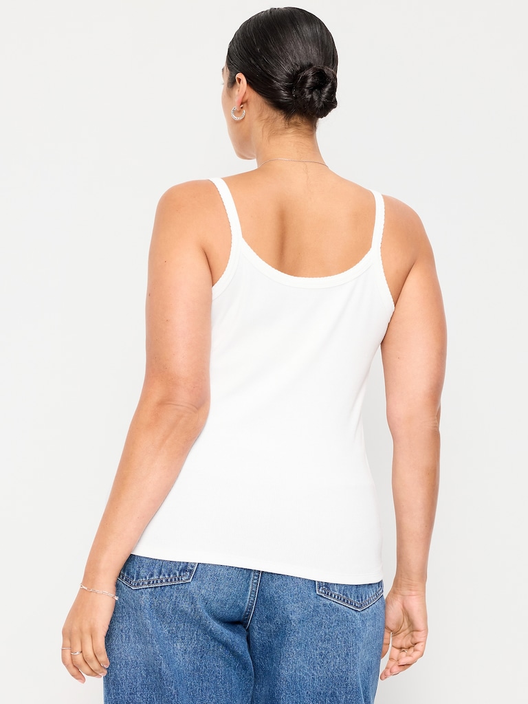 Rib-Knit Cami Tank Top