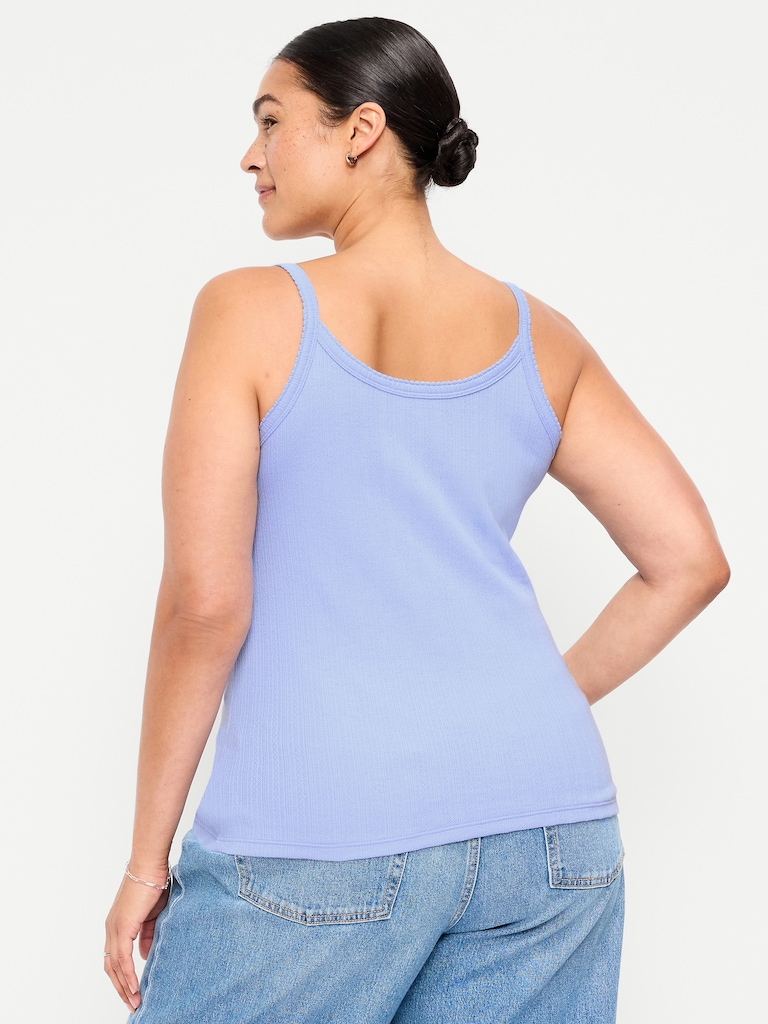 Pointelle Cami Tank Top