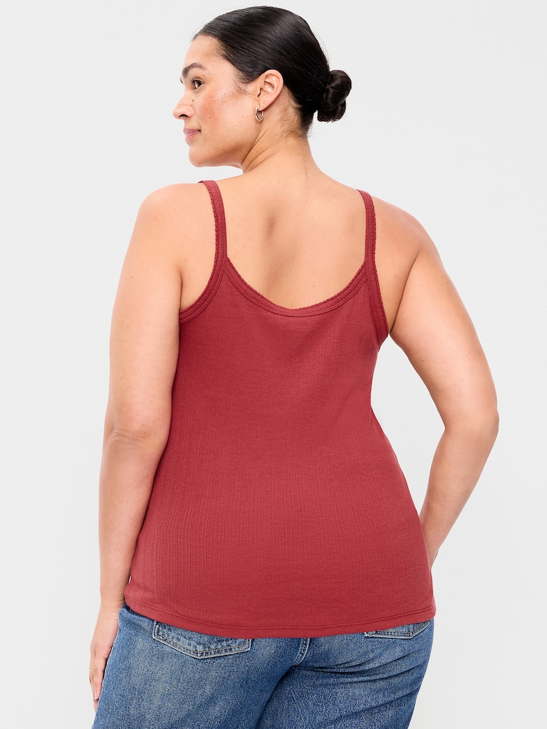 Pointelle Cami Tank Top