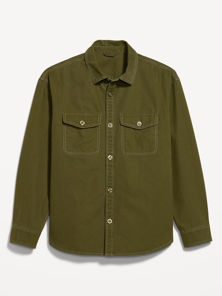 Oversized Canvas Workwear Shirt