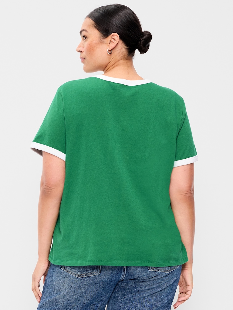 EveryWear Crew-Neck Graphic Ringer T-Shirt