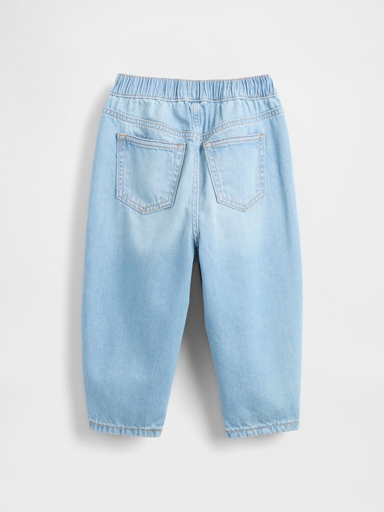 Baby & Toddler Pull-On Barrel Jeans