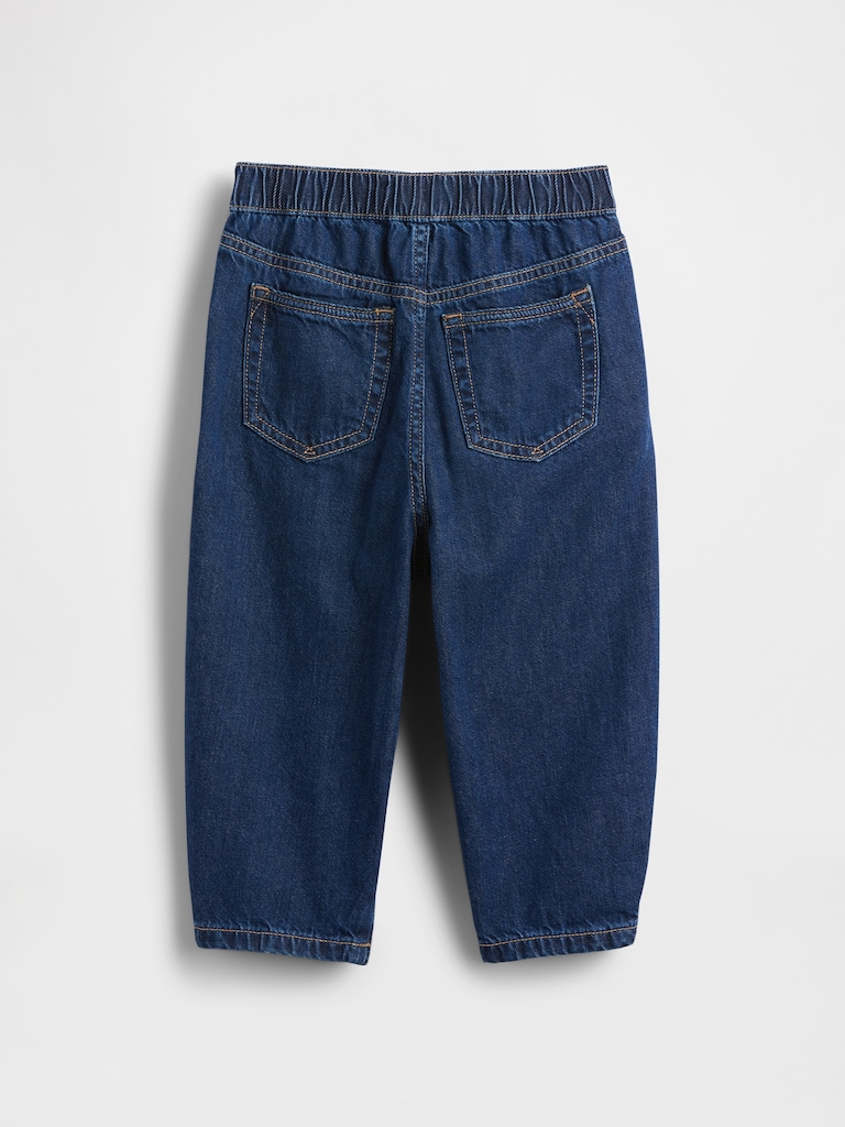 Baby & Toddler Pull-on Barrel Jeans