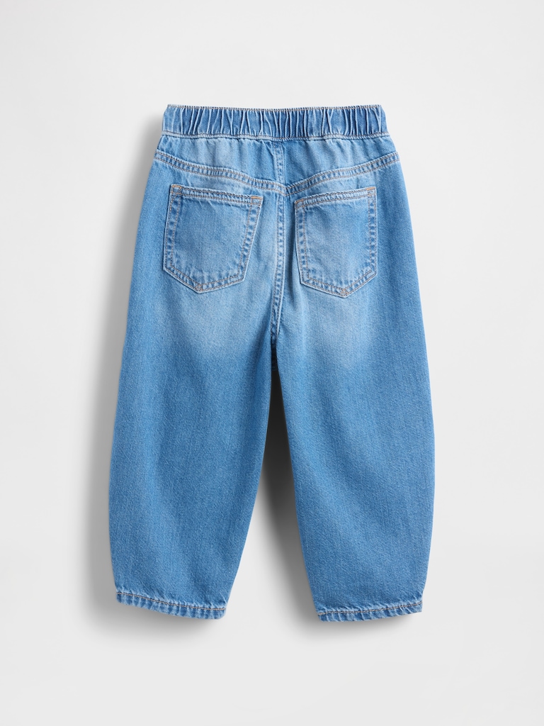 Baby & Toddler Pull-on Barrel Jeans