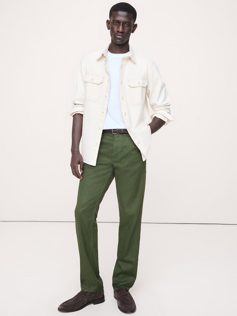 Slim Linen-Cotton Traveler Pant