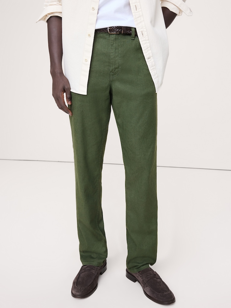 Slim Linen-Cotton Traveler Pant