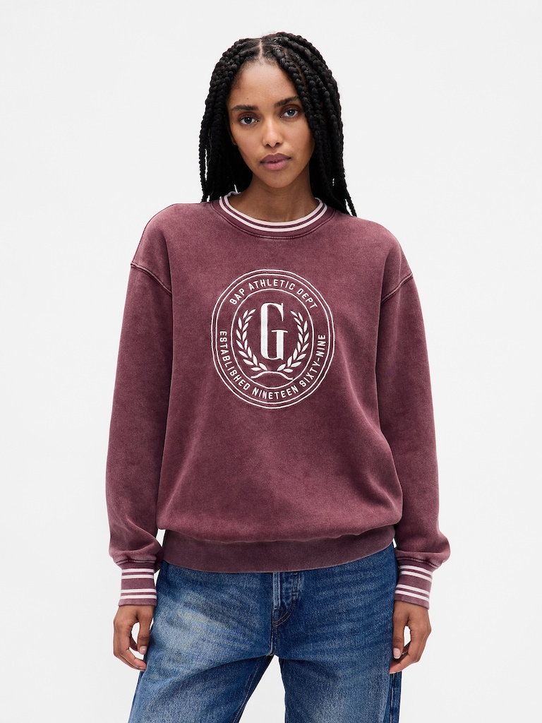 VintageSoft Oversized Logo Sweatshirt