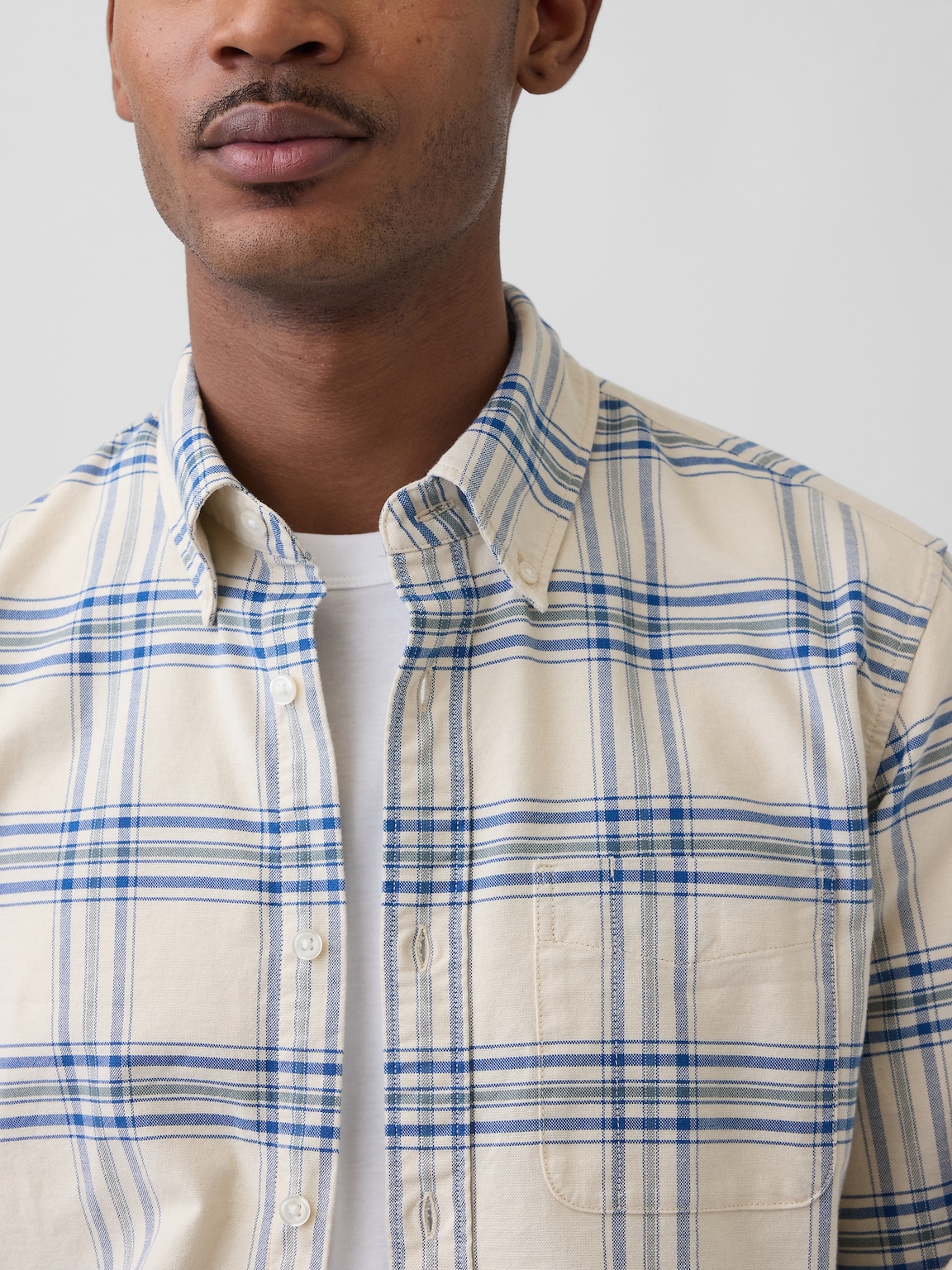 Plaid Oxford Button-Down Shirt