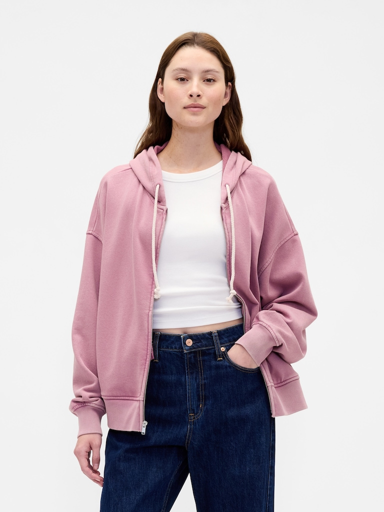 Heavyweight French Terry Oversized Zip Hoodie