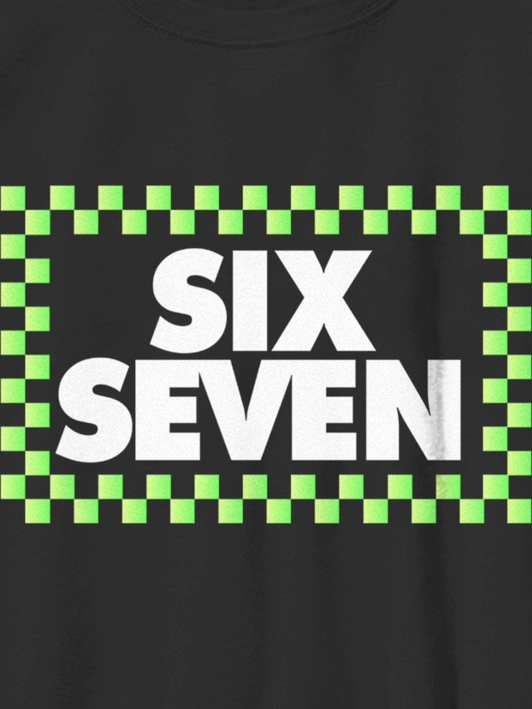 Kids Six Seven Checkered Graphic T-Shirt