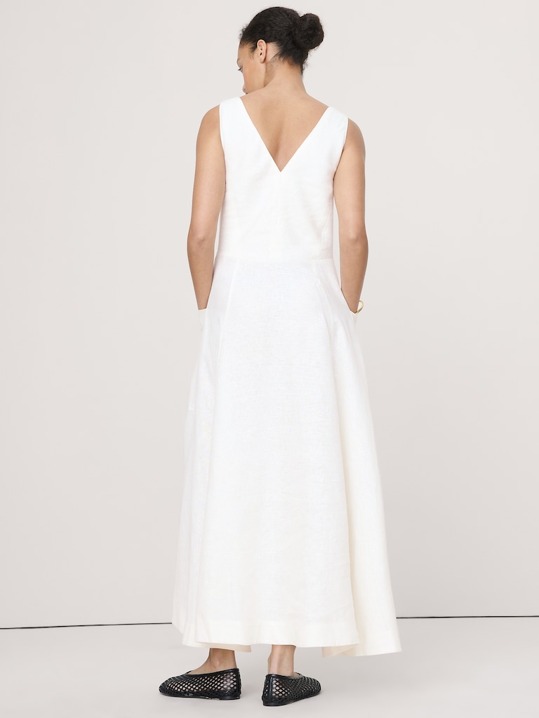 Linen Pocket Maxi Dress
