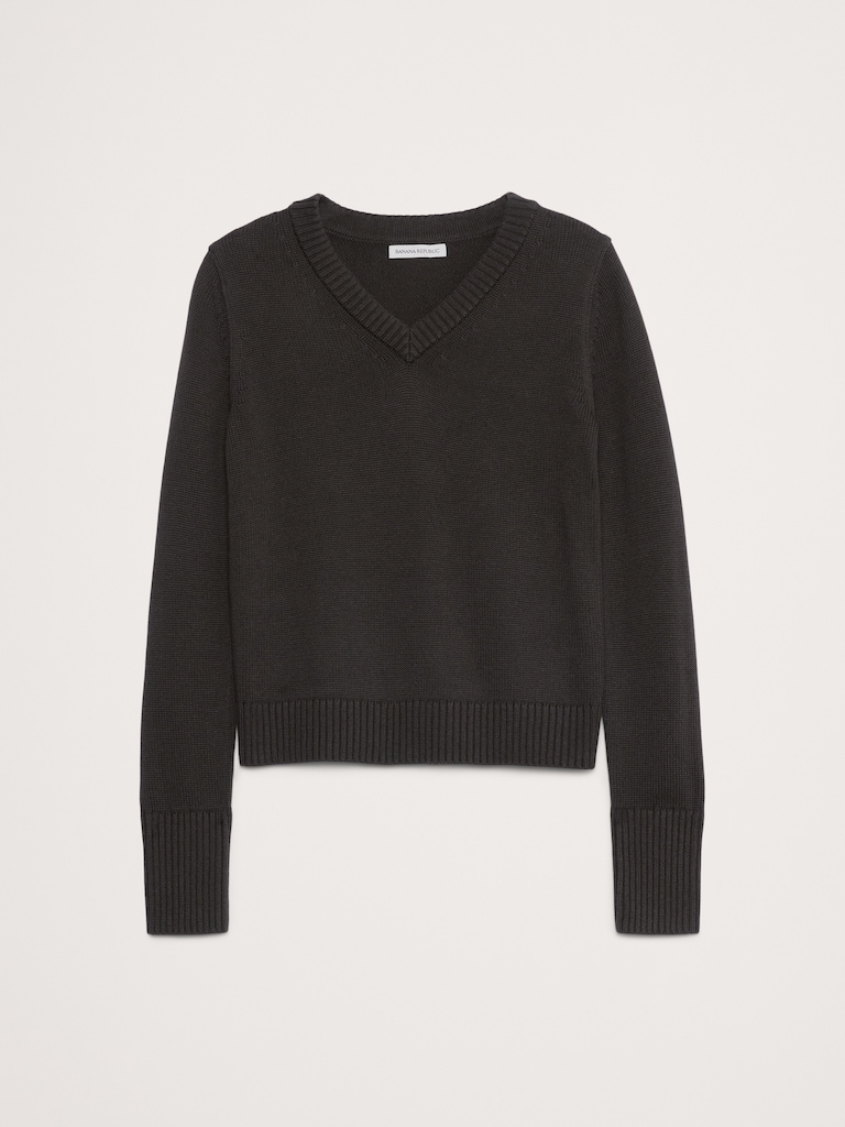 Eversoft Cotton-Silk V-Neck Sweater