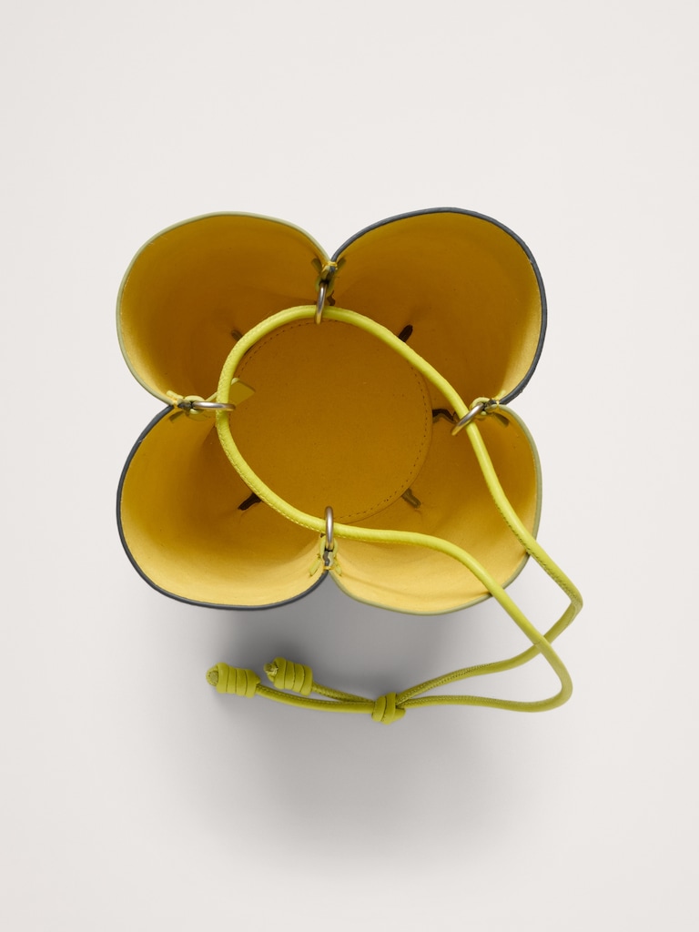 Color-block Suede Tulip Bag