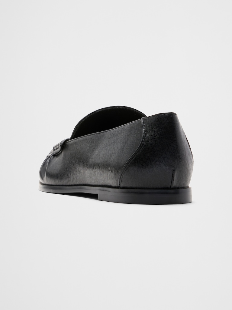 Vegan Leather Gathered Loafer