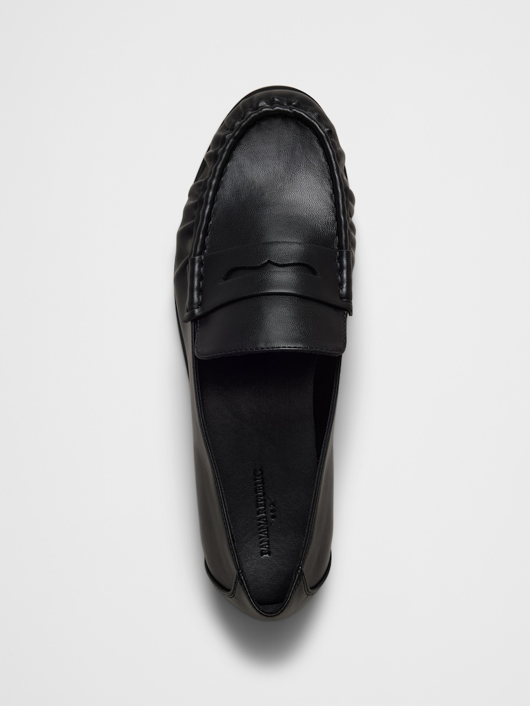 Vegan Leather Gathered Loafer