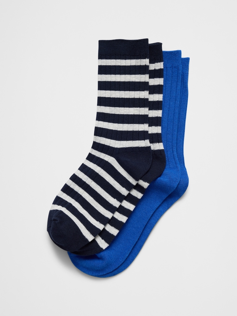 Striped Trouser Socks (2 Pack)